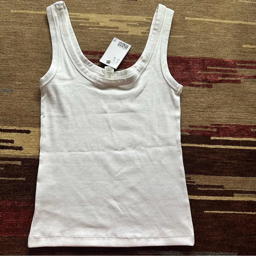 H&M White ribbed tank top